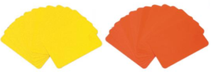 Scheidsrechter Kaartenset Barret (1x geel en 1x rood)-0