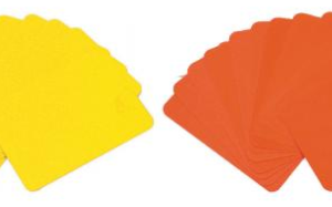 Scheidsrechter Kaartenset Barret (1x geel en 1x rood)-0