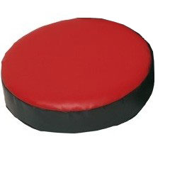 Stootkussen Rond dia 27 cm x 7 cm - Rood/Zwart-0