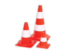 Afbakenkegel met witte band - 20 t/m 50 cm-0