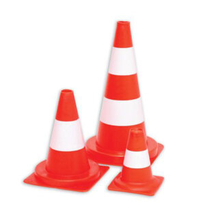 Afbakenkegel met witte band - 20 t/m 50 cm-0
