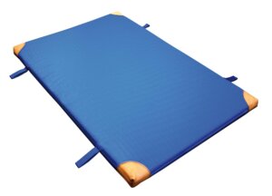 Turnmat Handvatten Leren Hoek - 150 x 100 x 6 cm - Blauw-0