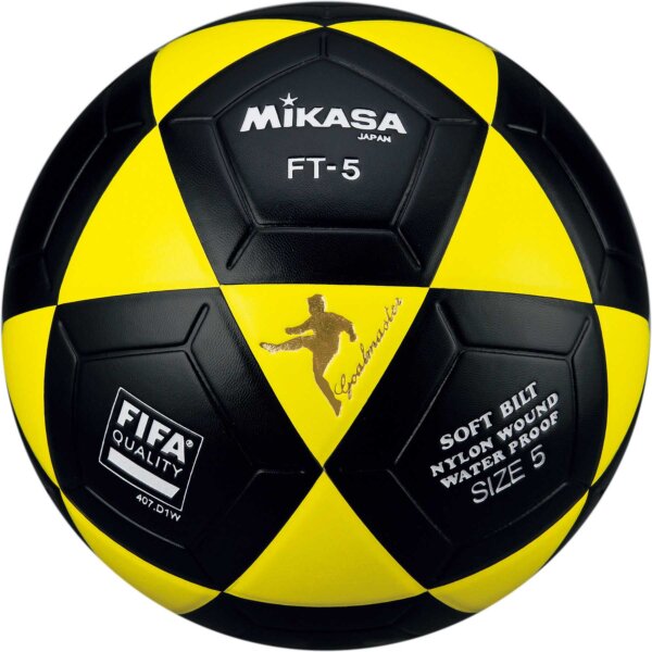 Voetbal Mikasa FT-4 Goalmaster - Zwart-Geel-13604