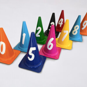 Afbakenkegel Set MK28 Genummerd 0 t/m 9 - Mix Kleuren-0