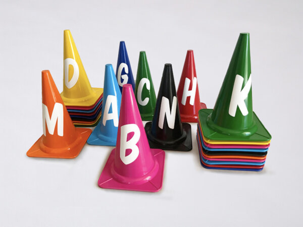 Afbakenkegel Set MK28 Alfabet A t/m Z - Mix Kleuren-0