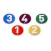 Vloermarkeringen Set Rond Genummerd 1 t/m 5 - dia 34 cm-0