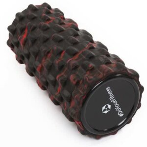 Foam Roller Ishana zwart rood 34x14cm-0